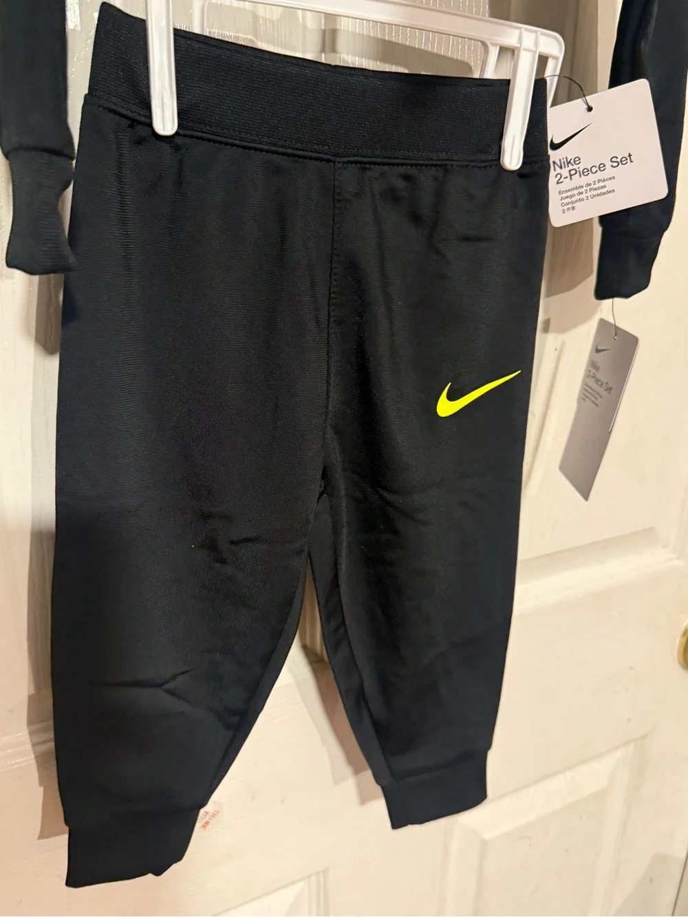 Nike Black and Neon Yellow Kids Track Jacket - Picture 3 of 5